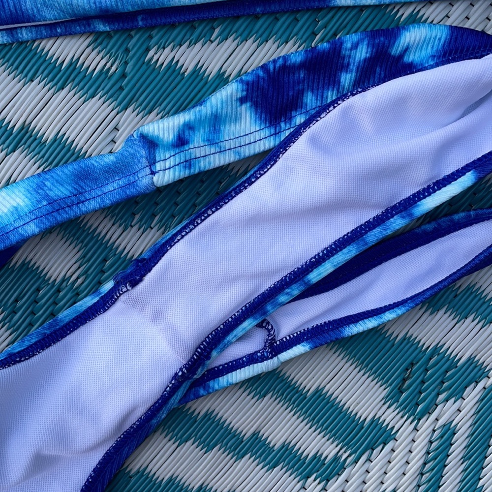 3 for $15🚨 NWOT Blue Tie Dye Bikini - Picture 4 of 6